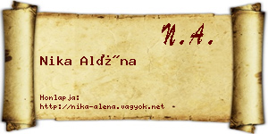 Nika Aléna névjegykártya
